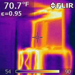 water leak onto electric panel